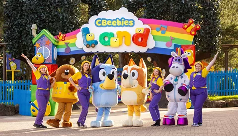 CBeebies Land Entrance Portal with Duggee, Bluey and Ubercorn